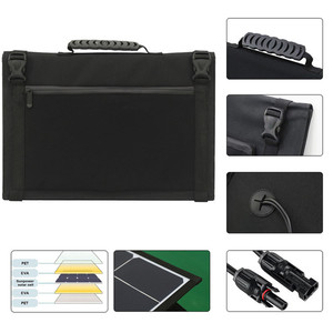 Glory Solar Revêtement en tissu haute efficacité 5V et 18 volts <span class=keywords><strong>100</strong></span> <span class=keywords><strong>watts</strong></span> <span class=keywords><strong>Panneau</strong></span> <span class=keywords><strong>solaire</strong></span> pliant <span class=keywords><strong>pour</strong></span> caravane de <span class=keywords><strong>camping</strong></span> - Product Image 2