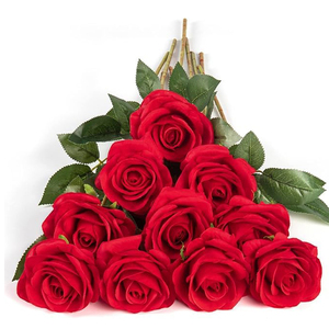 Rose artificielle en velours en gros pour la décoration de la maison, les mariages, les fêtes, les bouquets de mariée et les centres de table - Product Image 6