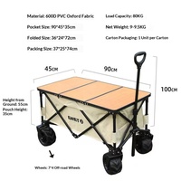 Chariot pliable en métal à grande capacité, idéal pour le camping, les voyages en voiture et le shopping – Vente en gros usine