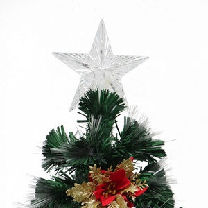 Treetop Sao tùy chỉnh kích thước Chất lượng cao PVC chất liệu Cây giáng sinh với quả mọng màu đỏ và hoa cho nhà thường vụ cơ sở - Product Image 3