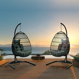 Fauteuil suspendu en rotin tressé pour jardin, salon de jardin, patio extérieur - Product Image 3