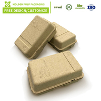 Emballage personnalisé en boîte de papier de bagasse de canne à sucre, boîtes en carton recyclé, emballage écologique, moulage en pâte moulée