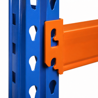 Système d'étagères de stockage industriel robuste, unité de démarrage et unité d'extension modulaires, bleu, pour entrepôt, 4 niveaux, réglables
