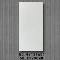 Carrelage en porcelaine imitation marbre blanc Volakas 600x1200mm (24x48 pouces) finition mate pour murs et sols, idéal pour projets de villas et hôtels de luxe