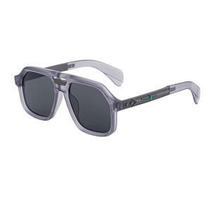 Gafas de sol polarizadas con montura cuadrada Carrera para hombre, lentes negras UV400 TAC, montura de aleación de zinc, protección solar para exteriores - Product Image 2