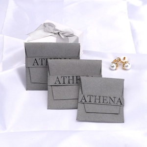 8*8 Cm Luxury Microfiber Necklace Bracelet Storage Jewelry Pouch Customized Small <b>Gift</b> <b>Envelope</b> Jewelry Bag - Product Image 2