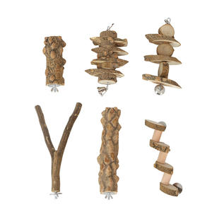 ชุดกรงนกสำหรับนกแก้วของเล่นห่วงสำหรับปีนบันไดชุดกรงนกกิ่งไม้ธรรมชาติ - Product Image 3