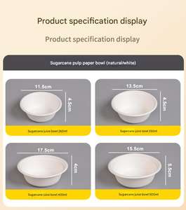 Assiettes jetables personnalisées en bagasse de canne à sucre, compostables et écologiques, de 5, 6, 7, 8, 9, 10 pouces, pour fêtes et dîners - Product Image 3