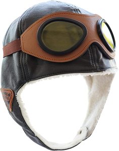 Gorro cálido de lana de aviación de piloto de cuero de PU de invierno <span class=keywords><strong>con</strong></span> <span class=keywords><strong>orejeras</strong></span> para niños pequeños Gorras - Product Image 4
