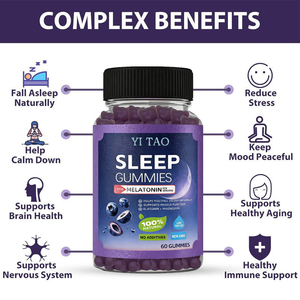 Gomitas vegetarianas de marca privada OEM para la relajación y el apoyo al sueño - gomitas de melatonina - Product Image 2