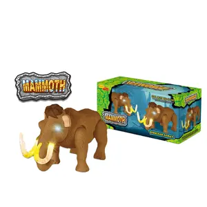 Shantou brinquedo de animal elétrico de plástico mammoth com luz