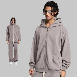 Nouveauté automne/hiver : <span class=keywords><strong>Sweat</strong></span>-shirt à capuche zippé doublé en polaire, épaissi, 430g, pour <span class=keywords><strong>homme</strong></span>, <span class=keywords><strong>sweat</strong></span>-shirt à capuche zippé - Product Image 3