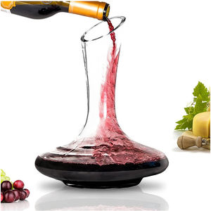Carafe à vin en cristal soufflé à la main de 1800 ml/63 oz, sans plomb, aérateur, élégant, pour vin et whisky, vente en gros - Product Image 3