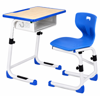 Ensemble de bureau et chaise réglables pour étudiants, bureau scolaire individuel, mobilier de classe ergonomique pour les écoles primaires et secondaires