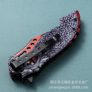 Navaja Plegable con Diseño de Calavera 3D para Dropshipping en Shopify, Acero Inoxidable, Herramienta de Supervivencia al Aire Libre, EDC, Herramienta de Bolsillo, Equipo de Campamento - Product Image 5