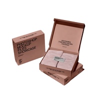 Boîtes d'expédition pliables en papier kraft ondulé biodégradable personnalisées, avec laminage mat et gaufrage, recyclables pour les vêtements