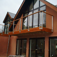 Main courante d'escalier en verre d'acier inoxydable de Offre Spéciale conception de gril d'acier inoxydable pour la balustrade d'escalier d'or en métal de balcon