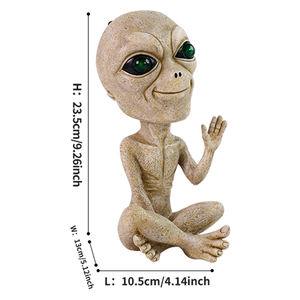 Luce solare UFO giardino <span class=keywords><strong>extraterrestre</strong></span> statue aliene Figurine per interni giardino esterno Patio, cortile o prato decorazione - Product Image 6