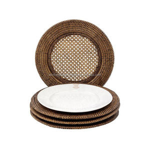 Elegant Minimalist Round Woven <b>Plate</b> Best Rattan Dining Wedding Home Setting Decorative Plant Pattern Dish Table <b>Mats</b> - Product Image 2