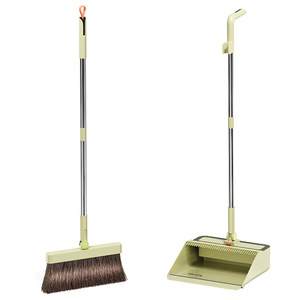 Balai à poils doux avec raclette, pelle pliable et balayette rotative pour le nettoyage domestique - Product Image 2