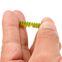 WildTrek 35mm 0.7g Leurre souple en PVC micro-côtelé avec queue de pagaie et paillettes pour jig head, pêche à la truite, au bar et au black-bass en eau douce