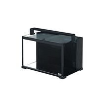 Aquarium de bureau rectangulaire de luxe en verre ultra-transparent avec filtre arrière intégré et auto-circulant pour poissons rouges et tortues