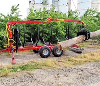 Tracteur hydraulique pour le bois, remorque à bois, chariot à bûches avec grappin de grue
