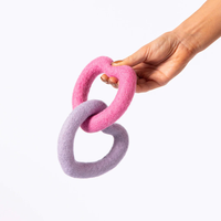 Jouet à mâcher pour chien en laine feutrée en spirale, petit, durable, fait à la main, design écologique sans plastique, favorise le nettoyage des dents des animaux de compagnie