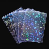 JIN OU Protège-cartes holographiques sans acide et sans PVC, protecteurs de cartes en feuille laser sécurisés pour cartes TCG de collection
