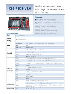 Carte mère d'ordinateur avec chipset B85, quatre canaux DDR3 128G, carte mère LGA2011 M.2 X99, serveur, poste de travail, ordinateur de bureau - Product Image 2