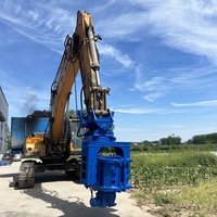 KS50 Pile driver hydraulique à prise latérale pour excavatrice, compatible avec marteau vibratoire et pour la pose de palplanches