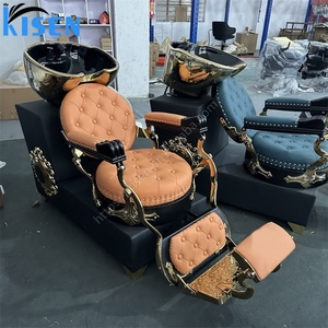 Kisen High-<b>end</b> Quality Hair Washing Salon Adjustable Shampoo Bowl Chair Color Customization Shampoo <b>Bed</b> for Barber Shop - Product Image 2