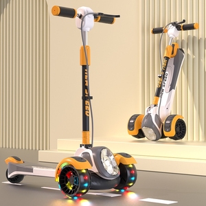 Patinete de Empuje para Niñas de 6 Años, Patinete Infantil con Freno, Patinete de Pedales con Ruedas Grandes para Niños - Product Image 2