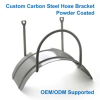 Support de tuyau métallique sur mesure OEM ODM, en acier au carbone avec revêtement en poudre, support de tuyau soudé et plié