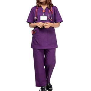 Set di Divise Mediche per Donne, Design Professionale, Tinta Unita in Spandex, per Chirurgia, Salone di Bellezza, Infermieristica, Pediatria, Odontoiatria - Product Image 2