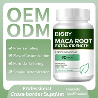 Capsules de racine de maca en marque privée OEM, extra-fortes, pour femmes et hommes, énergie, humeur, équilibre hormonal, 90 capsules végétariennes
