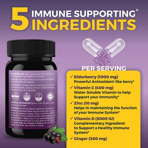 Vitaminas C y E de Saúco, Zinc, Omega 3, Luteína y Zeaxantina, 120 Cápsulas, Apoyo Inmunológico - Product Image 4