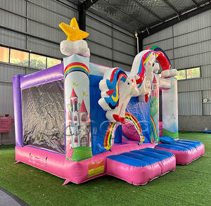 Enfants Lune Gonflable Moonwalk Jumper Bouncer Licorne Combo Jumping Castle Commercial Bounce House - Product Image 3