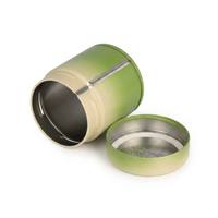 Lege verzegelde 30 gram Matcha blikjes in groene kleur, luxe hete-stempel bedrukking, 50 gram Matcha busjes voor voedsel en fruitpoeder