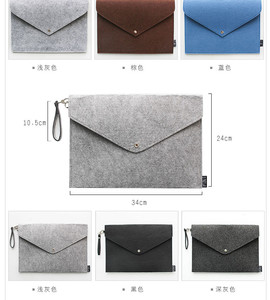 Mẫu Miễn Phí Floding Cảm Thấy Vải Giữ Tài Liệu A4 Túi Thư Mục Tập Tin - Product Image 6