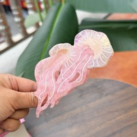 Pince à cheveux en acétate en forme de coquillage mignonne de 13 cm, thème océan marin, marbrée colorée, accessoires de mode pour filles et enfants, vente en gros