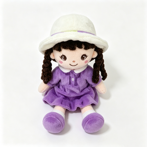 Mochila de Peluche Personalizada con Diseño de Cabello Trenzado y Cara Bordada, Suave y Esponjosa, de Alta Calidad, Rellena de Algodón PP, 51-99cm - Product Image 2