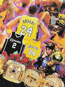 T-shirt vintage imprimé avec l'histoire des <span class=keywords><strong>Lakers</strong></span>, l'équipe de basket-ball américaine, vintage, lavé, ample, lourd, col rond, manches courtes - Product Image 6