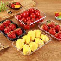 Boîte de rangement alimentaire jetable rectangulaire en PP, compatible micro-ondes, pour plats à emporter