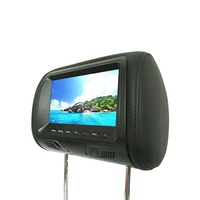 Moniteur LCD MP5 pour appuie-tête de voiture de 7 pouces, type oreiller, en cuir, avec USB, SD, FM, divertissement pour sièges arrière, écran TFT, stéréo, télécommande