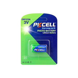 Lithium Battery 3v PKCELL CR123 3.0V 1400mAh 5 Years Non Rechargeable Camera Battery Lithium Battery Cr123a 3v