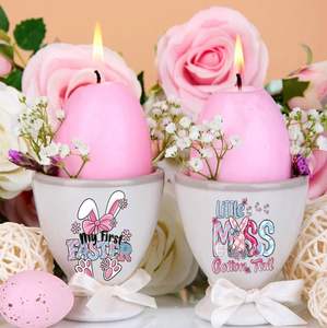 Autocollants personnalisés colorés pour gobelets en verre de 16 oz, motif lapin, œuf de Pâques, floral, dessin animé, imperméables et résistants aux UV, pour transferts sur verre et eau - Product Image 3