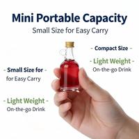 Minuman Beralkohol 30ml, Jus, Minuman Keras, Anggur, Wiski, Botol Sampel Mini Kecil dengan Tutup Sekrup