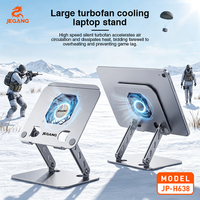 Support de refroidissement pour ordinateur portable en métal JEQANG JP-H638, pliable et portable, avec ventilateur turbo haute vitesse et base antidérapante, idéal pour tablettes et PC – Vente en gros