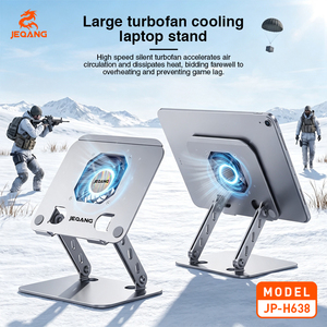 JEQANG JP-H638 Supporto di <span class=keywords><strong>Raffreddamento</strong></span> per Laptop in Metallo, <span class=keywords><strong>Portatile</strong></span> e Pieghevole, con Ventola Turbo ad Alta Velocità e Base Antiscivolo - Product Image 3
